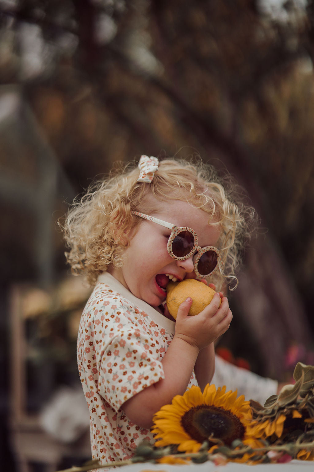 Original Round Sustainable Sunglasses | Bio-based  Bendable Polarized | Sunset Meadow