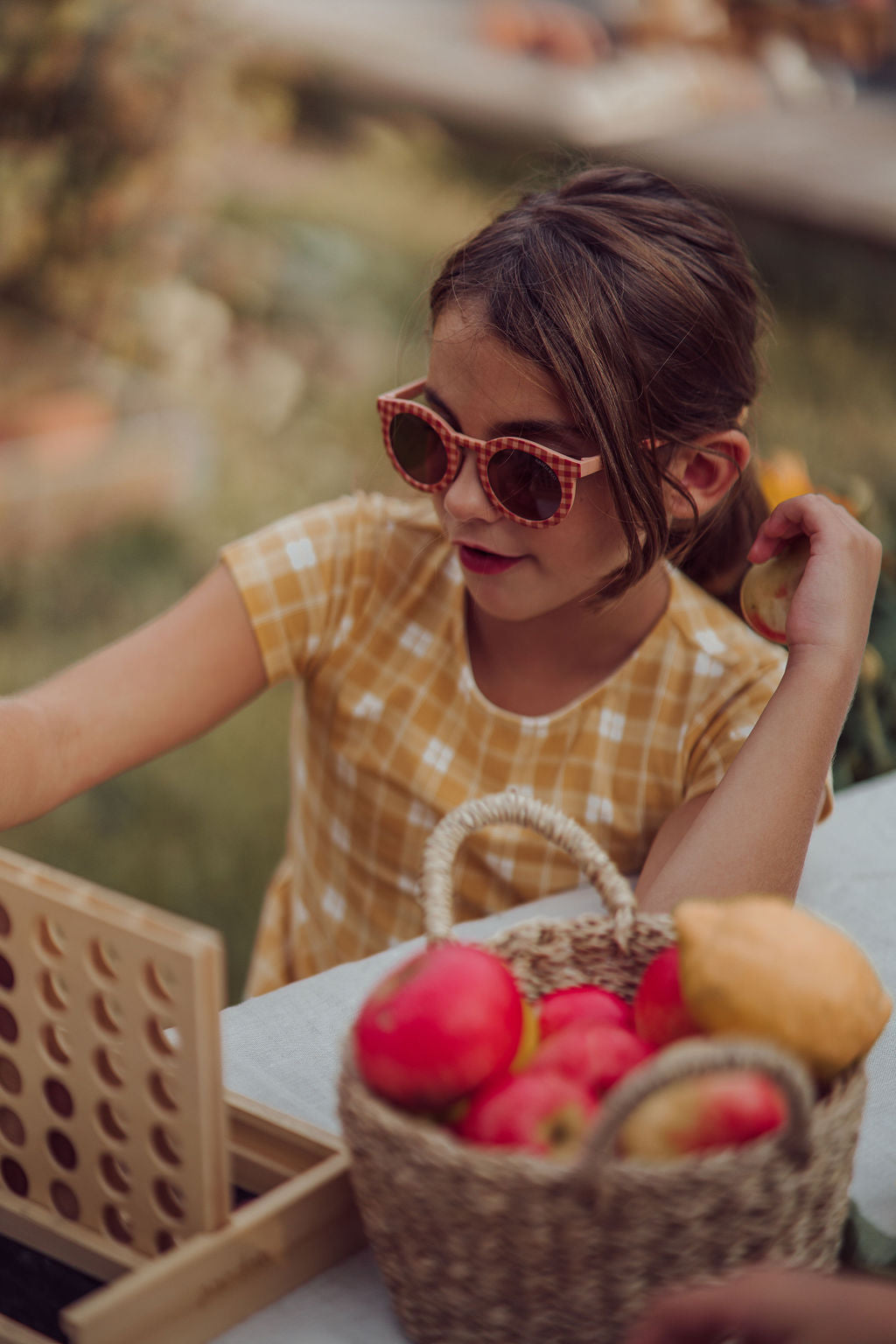Classic | Sustainable Sunglasses | Plant-based Bendable Polarized - Teen | 9-14 Y | Sunset Gingham