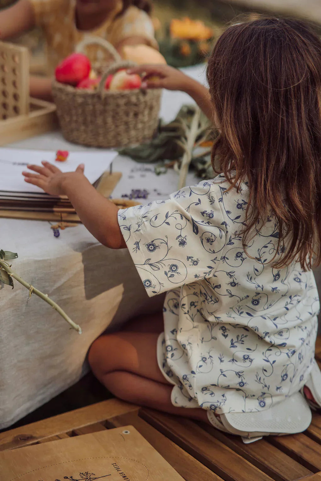 Oversized T-shirt | Organic Cotton Jersey - Scandi Floral