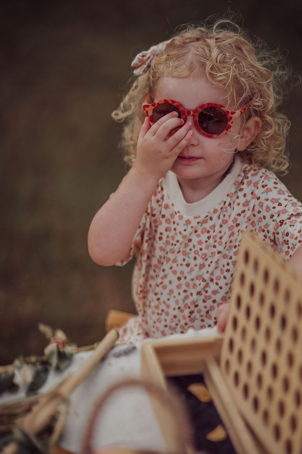 Original Round Sustainable Sunglasses | Bio-based  Bendable Polarized | Sunset Tortoise