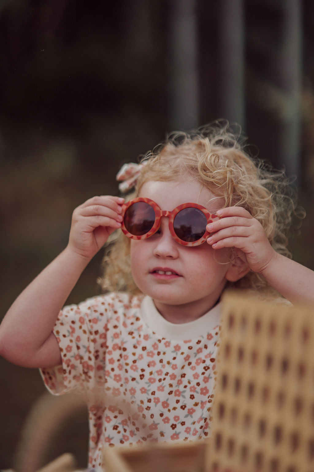Original Round Sustainable Sunglasses | Bio-based  Bendable Polarized | Sunset Tortoise