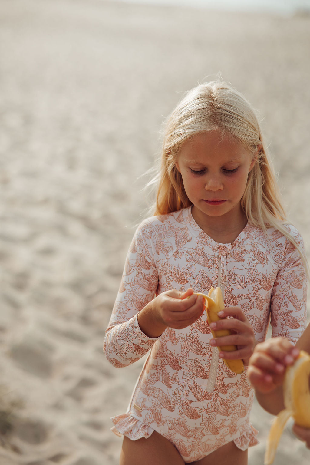 Long Sleeve Rashguard Ruffle Swimsuit | Upf + Recycled - Pegasus