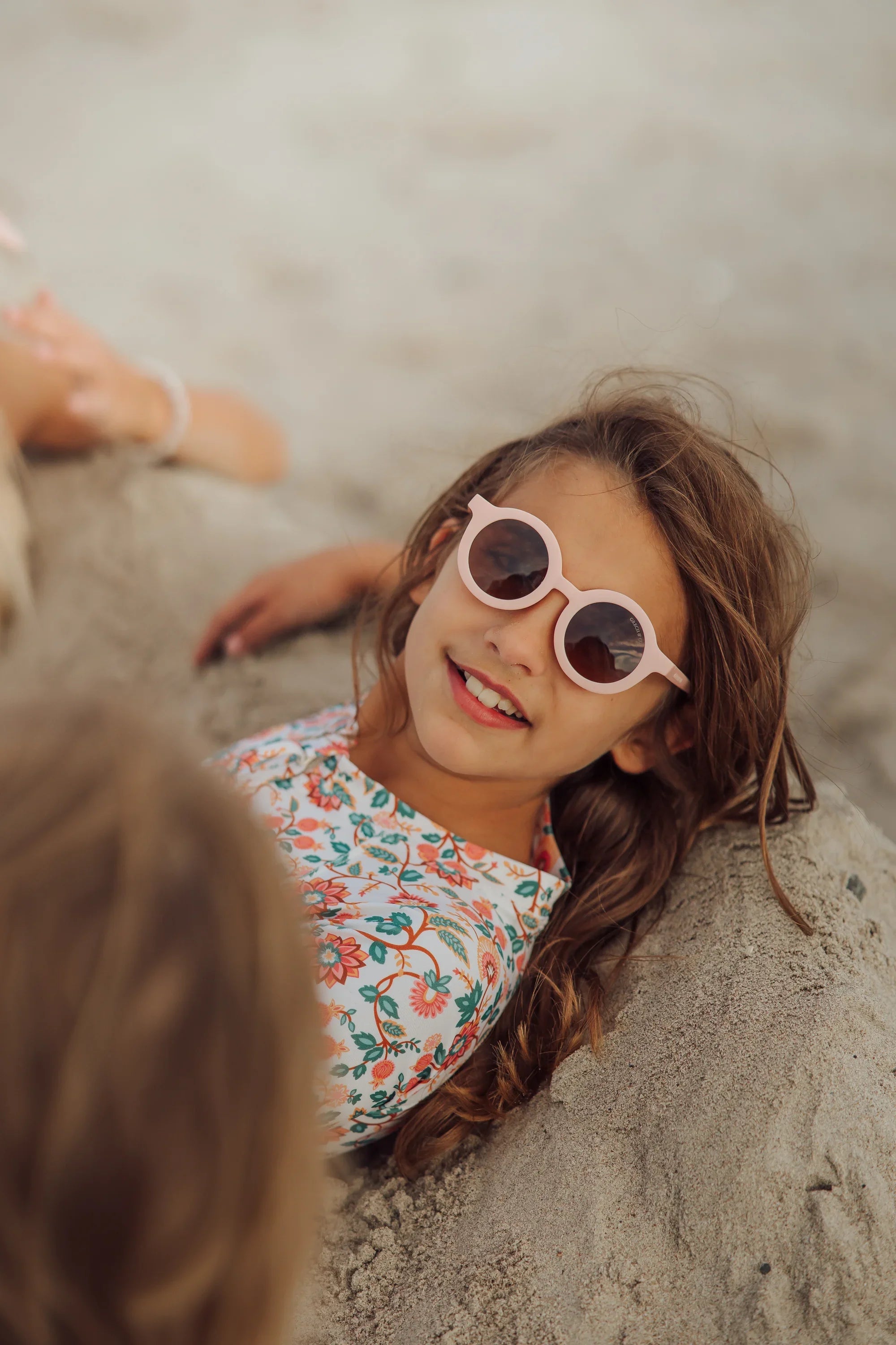 Original Round Sustainable Sunglasses | Bio-based  Bendable Polarized | Blush Bloom
