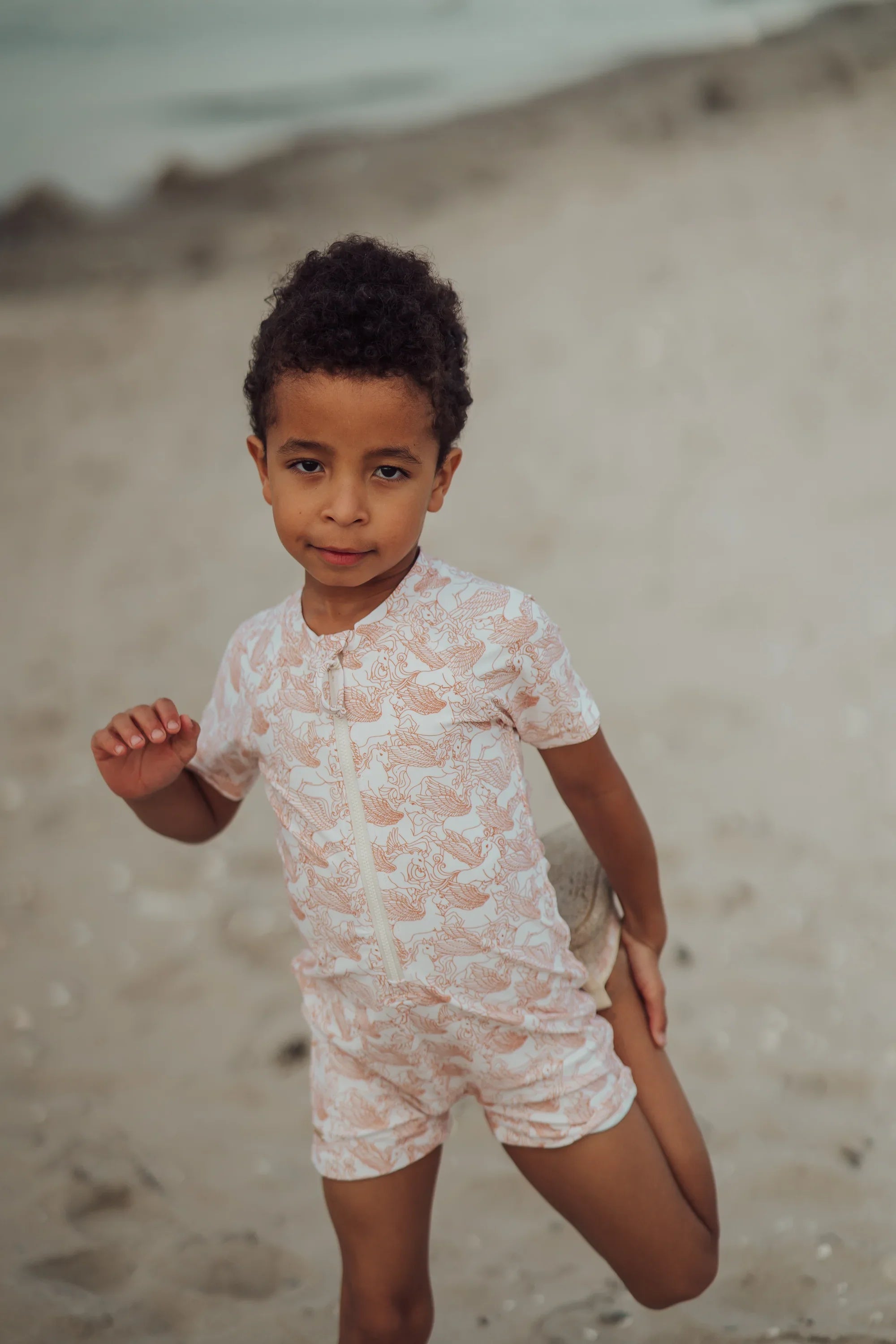 Short Sleeve Rashguard Swimsuit | Upf + Recycled - Pegasus