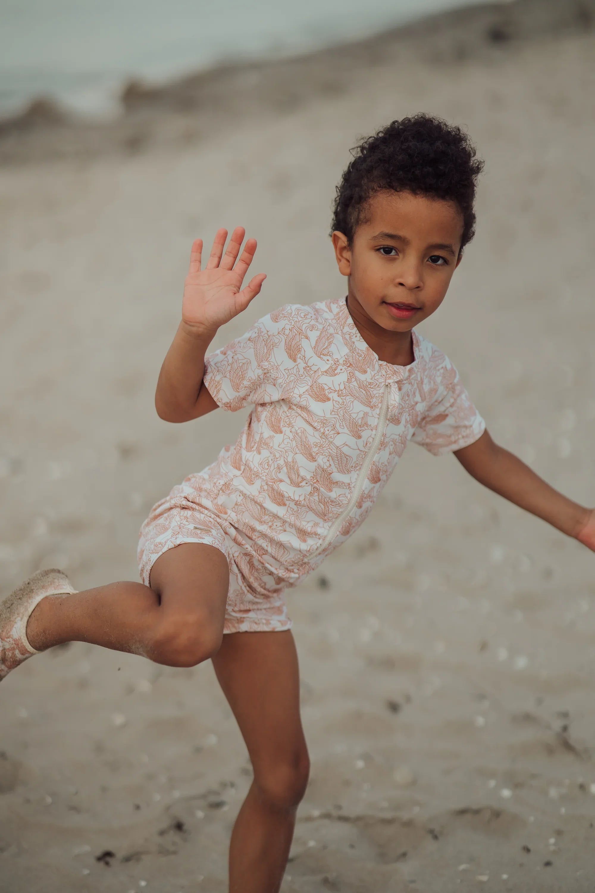Short Sleeve Rashguard Swimsuit | Upf + Recycled - Pegasus