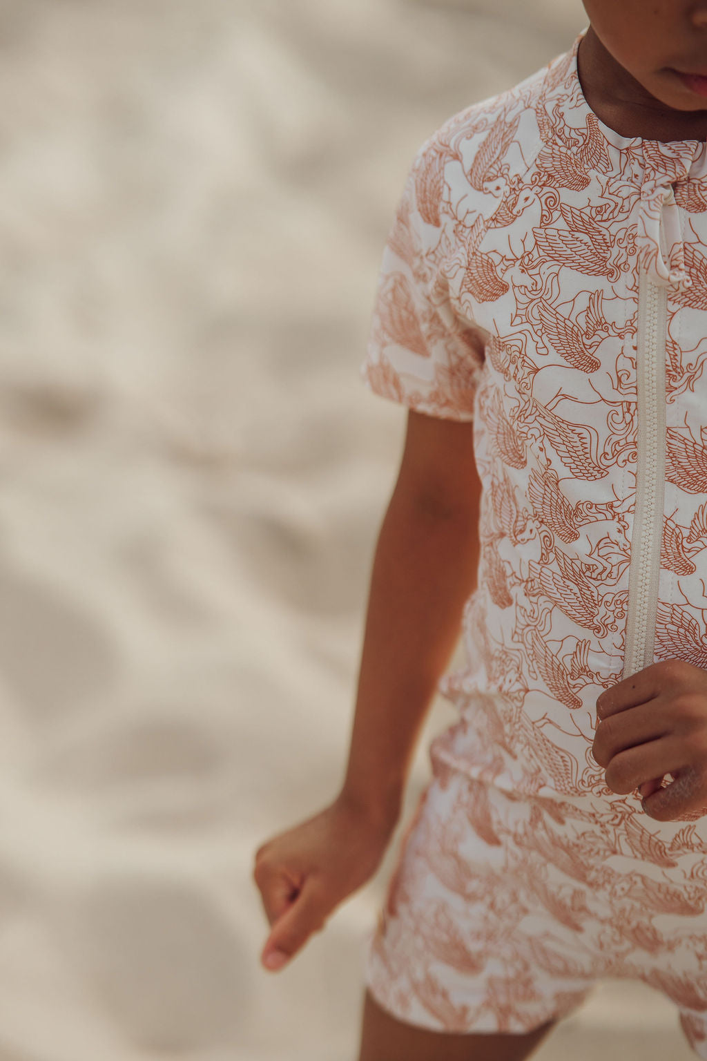 Short Sleeve Rashguard Swimsuit | Upf + Recycled - Pegasus