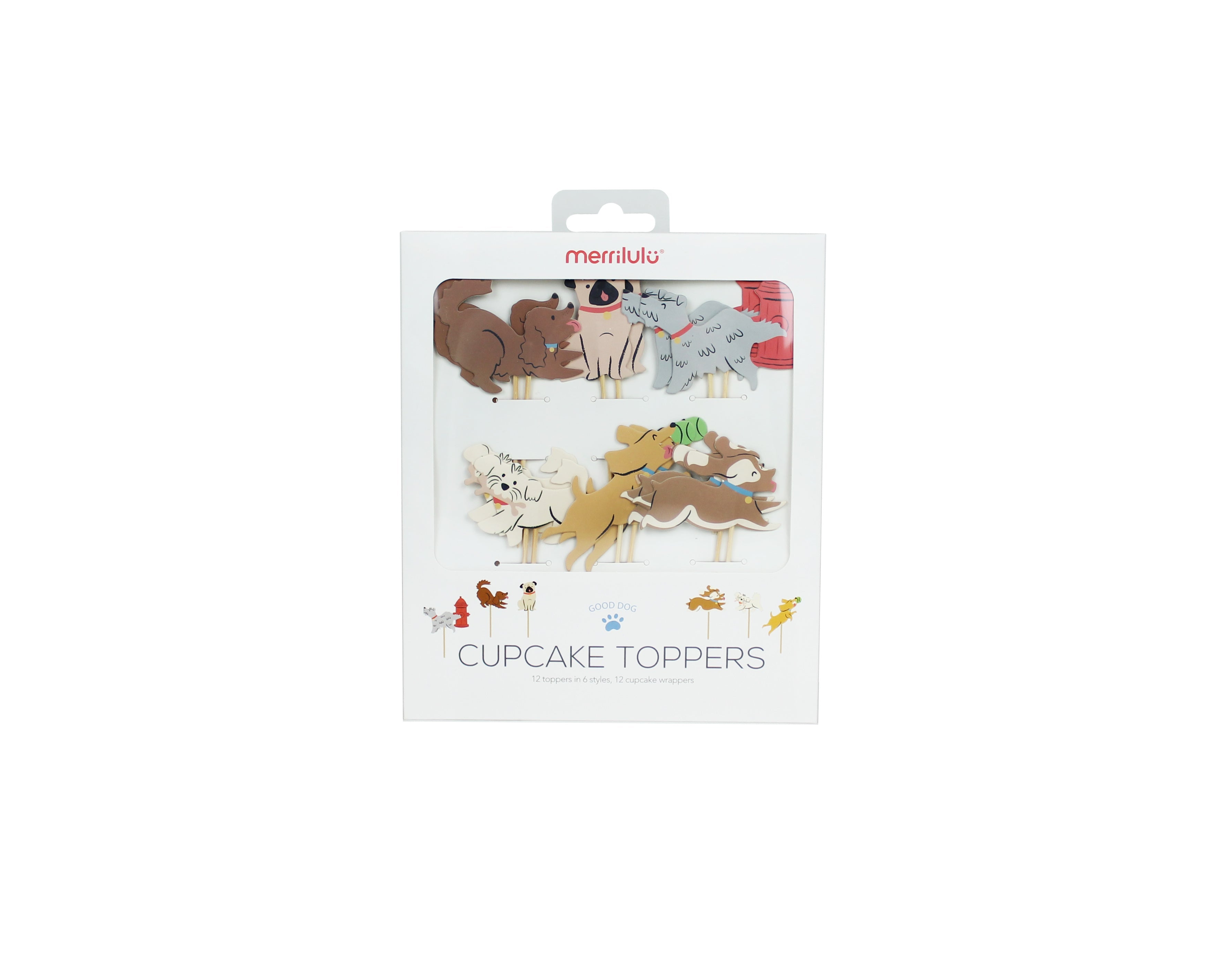 Dog Party Cupcake Topper & Wrappers, 12 Ct