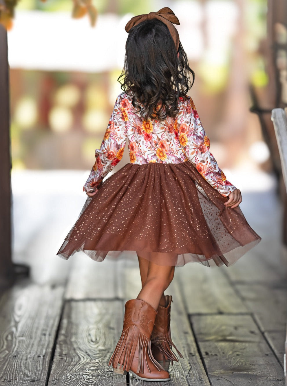 Autumn Floral Tutu Dress