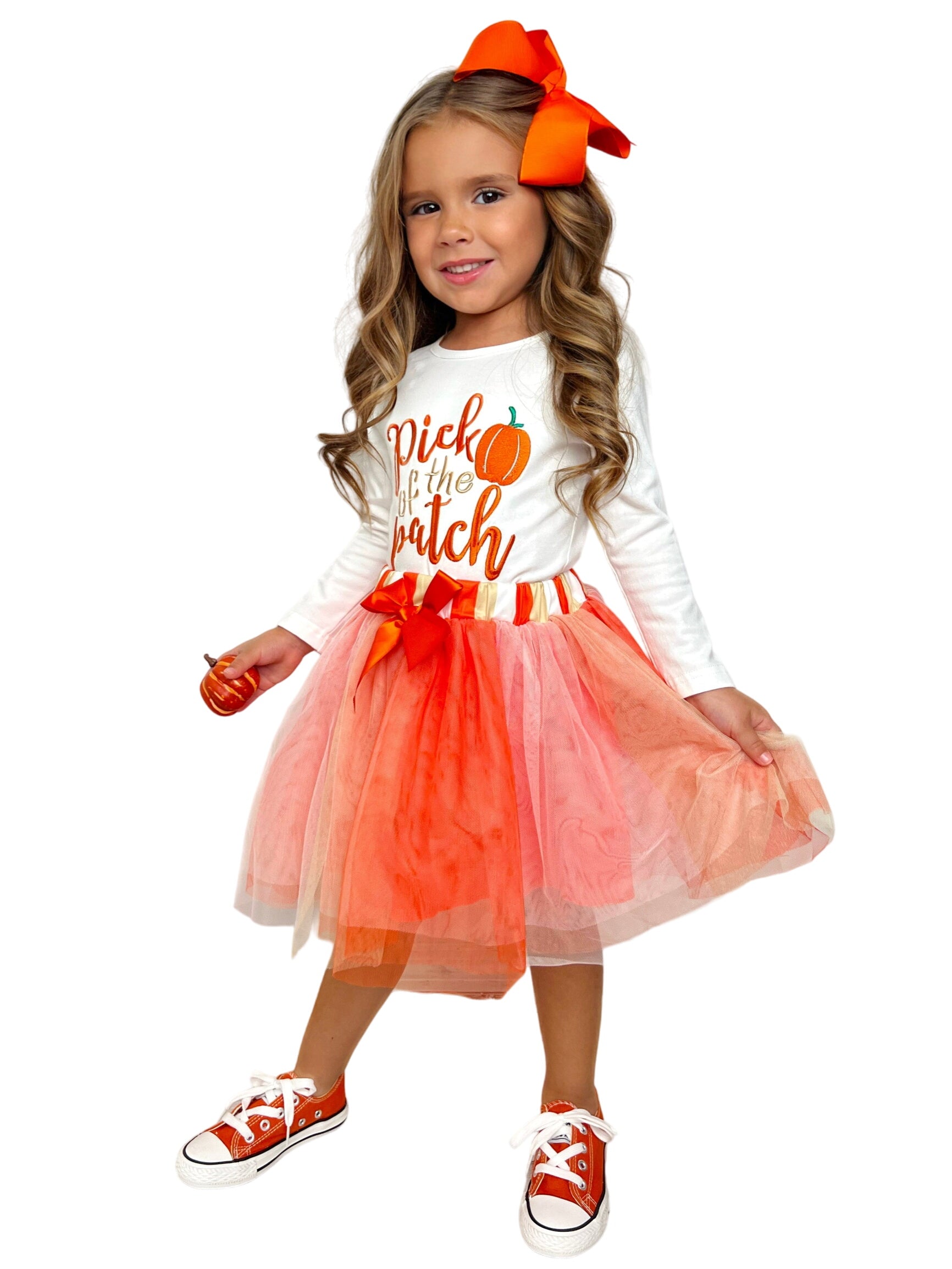 Pick Of The Patch Long Sleeve And Tutu Skirt Set