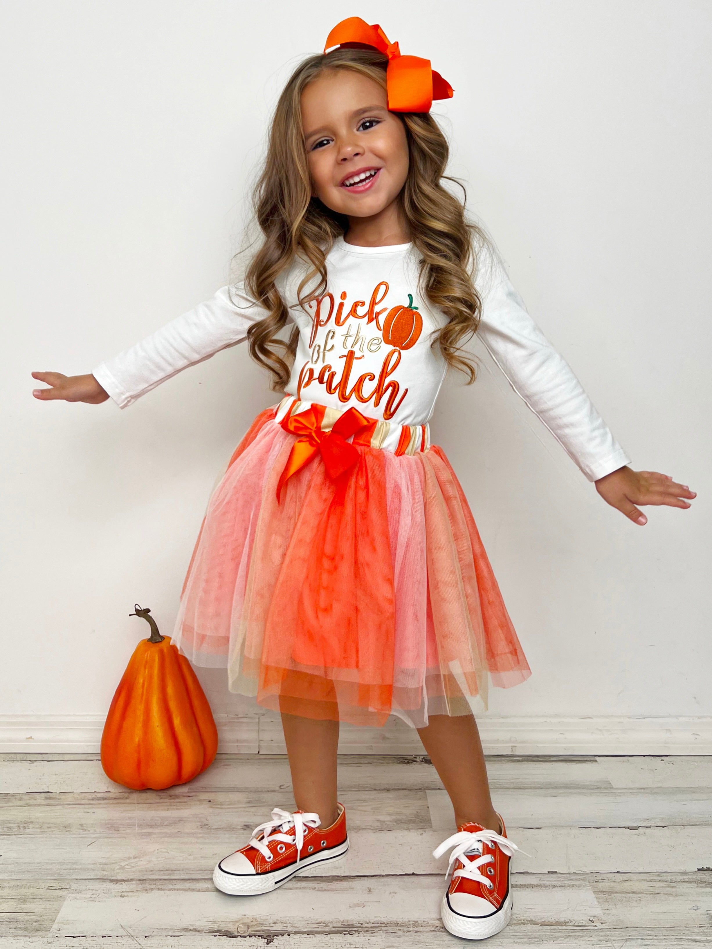 Pick Of The Patch Long Sleeve And Tutu Skirt Set