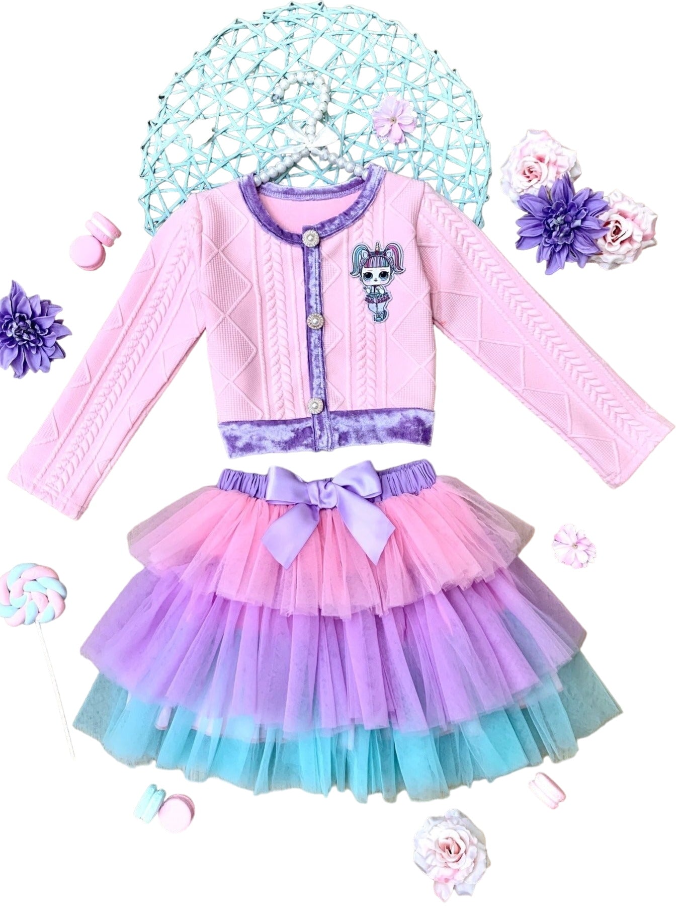 L.o.l. Surprise! Unicorn Pastel Tutu Skirt Set