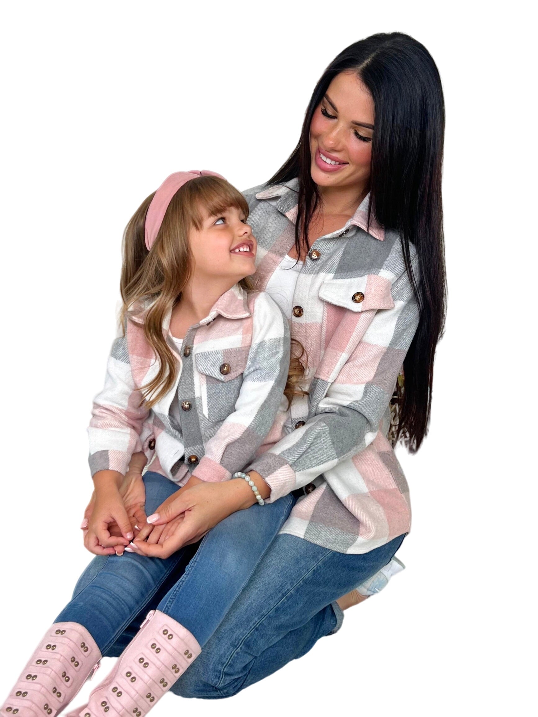 Mommy And Me Cozy Plaid Flannel Shacket