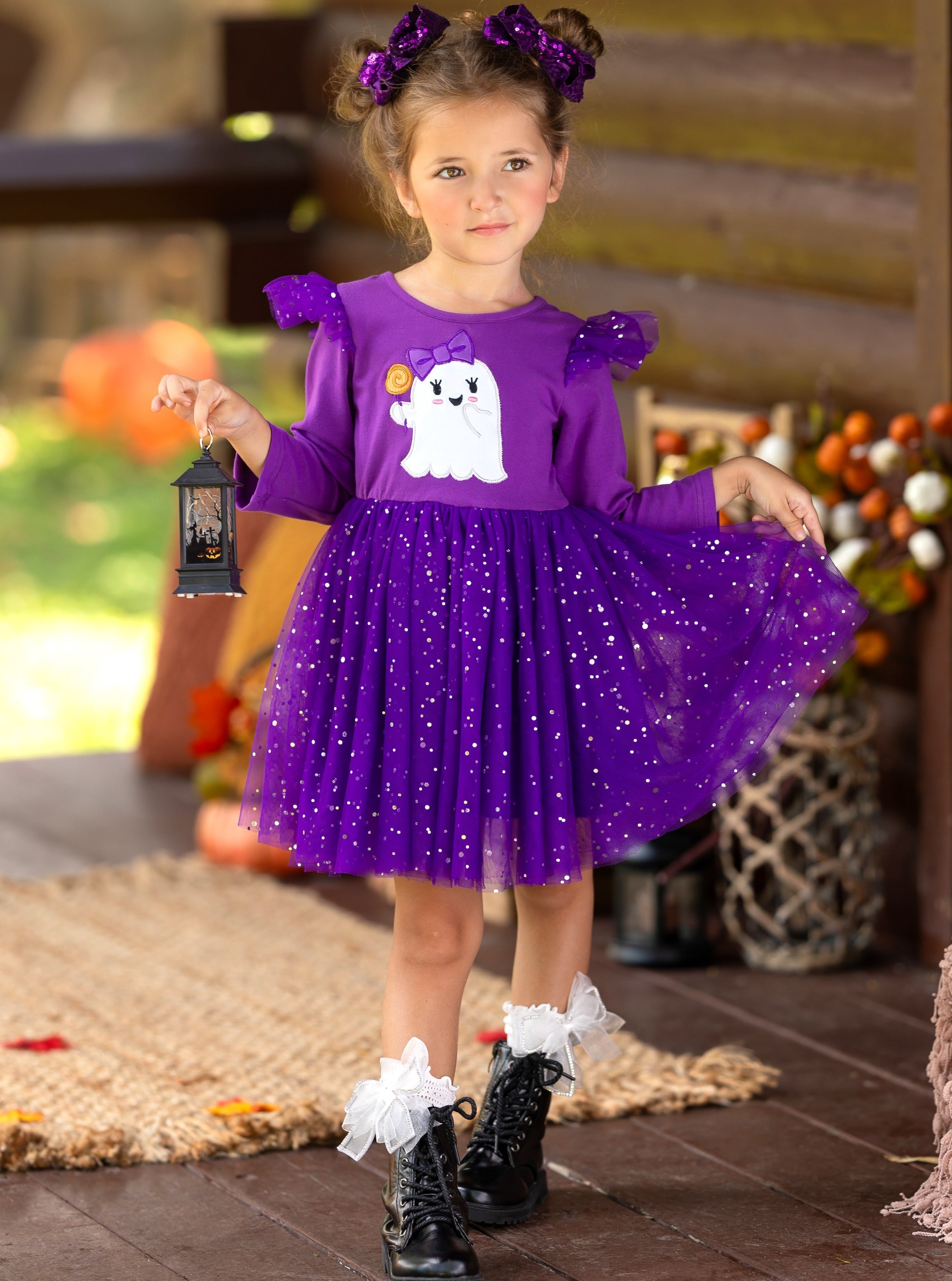 Hey Boo Glitter Tutu Dress