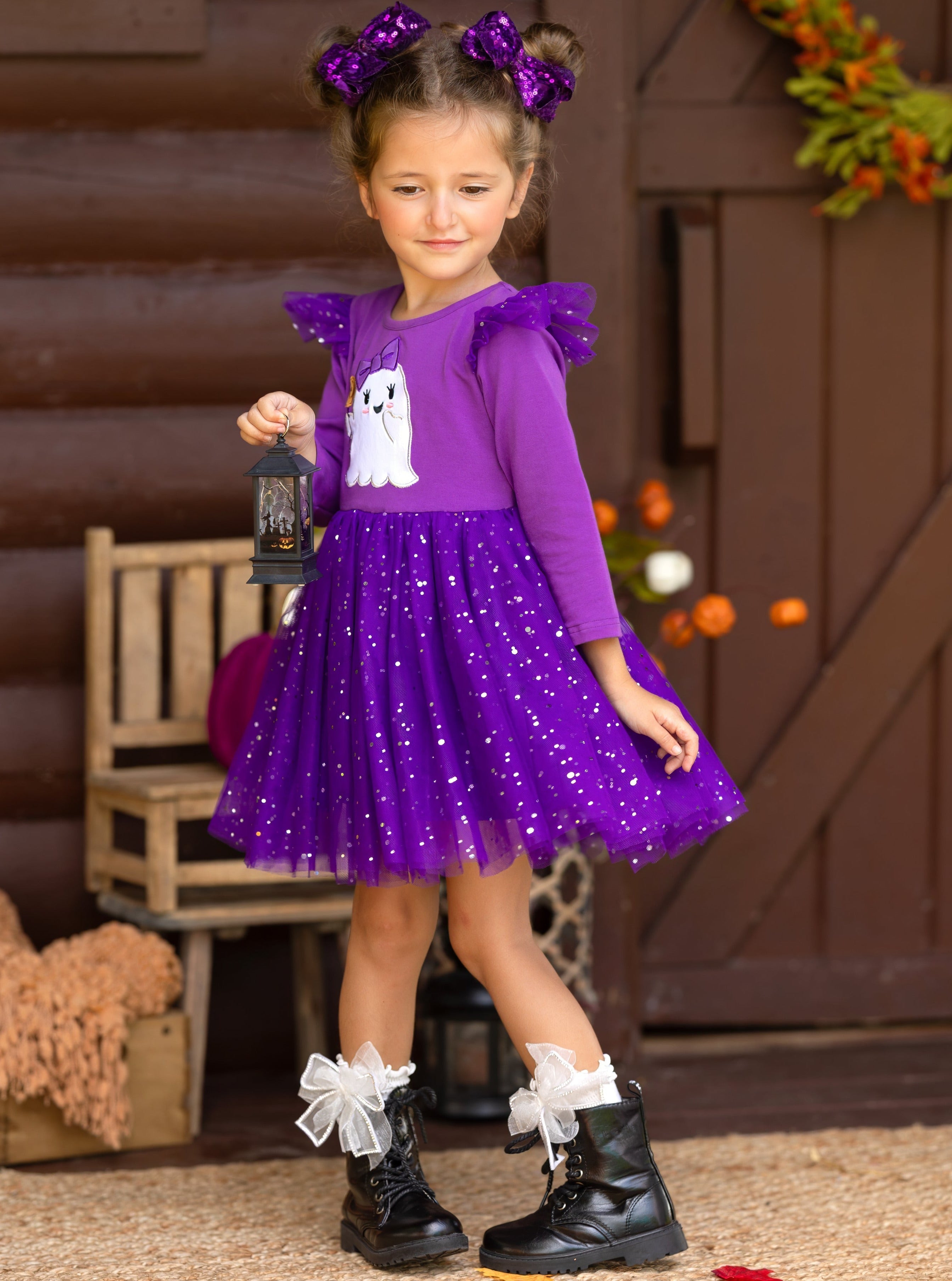 Hey Boo Glitter Tutu Dress