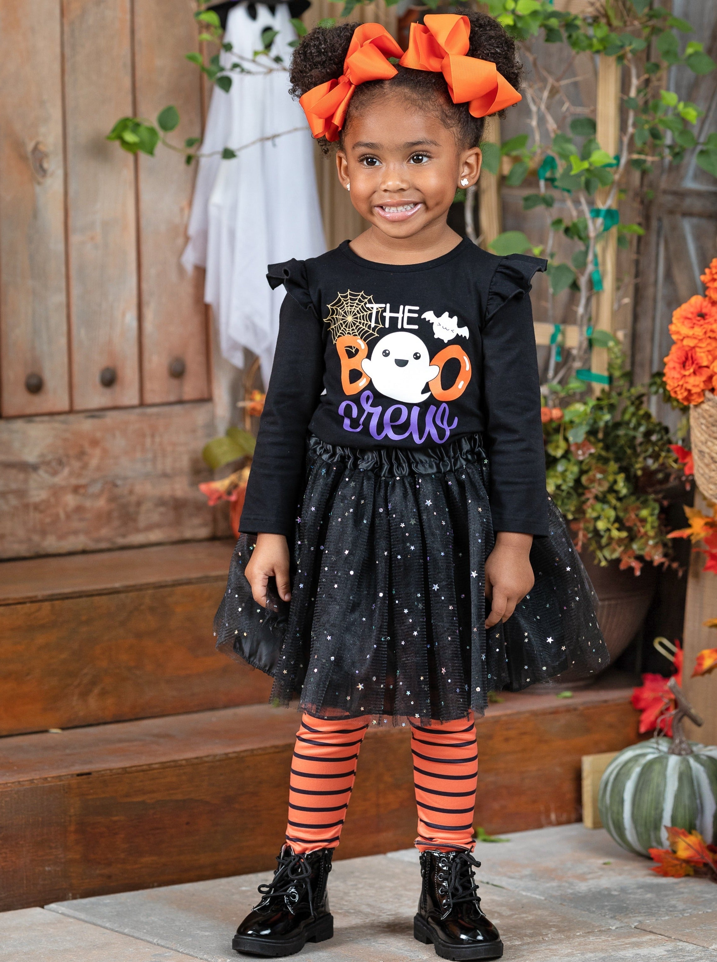 The Boo Crew Top, Sparkle Tutu, And Legging Set