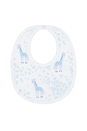 Blue Giraffe Print Bib