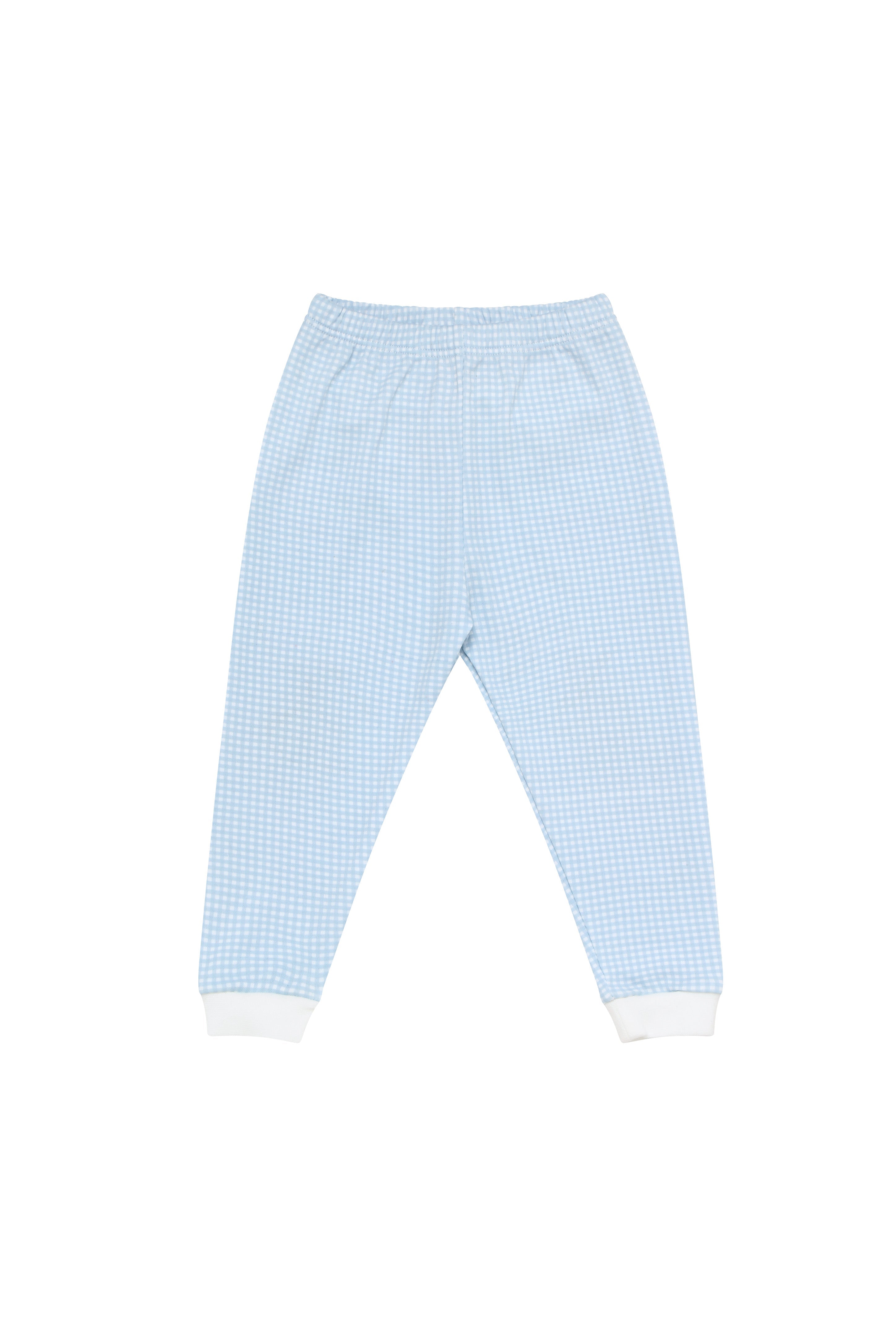 Blue Gingham Baby Pajamas