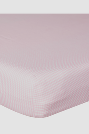 Pink Gingham Crib Sheets