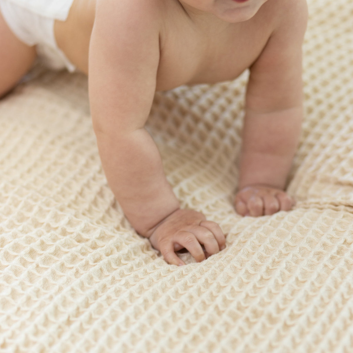Waffle Baby Blanket Linen