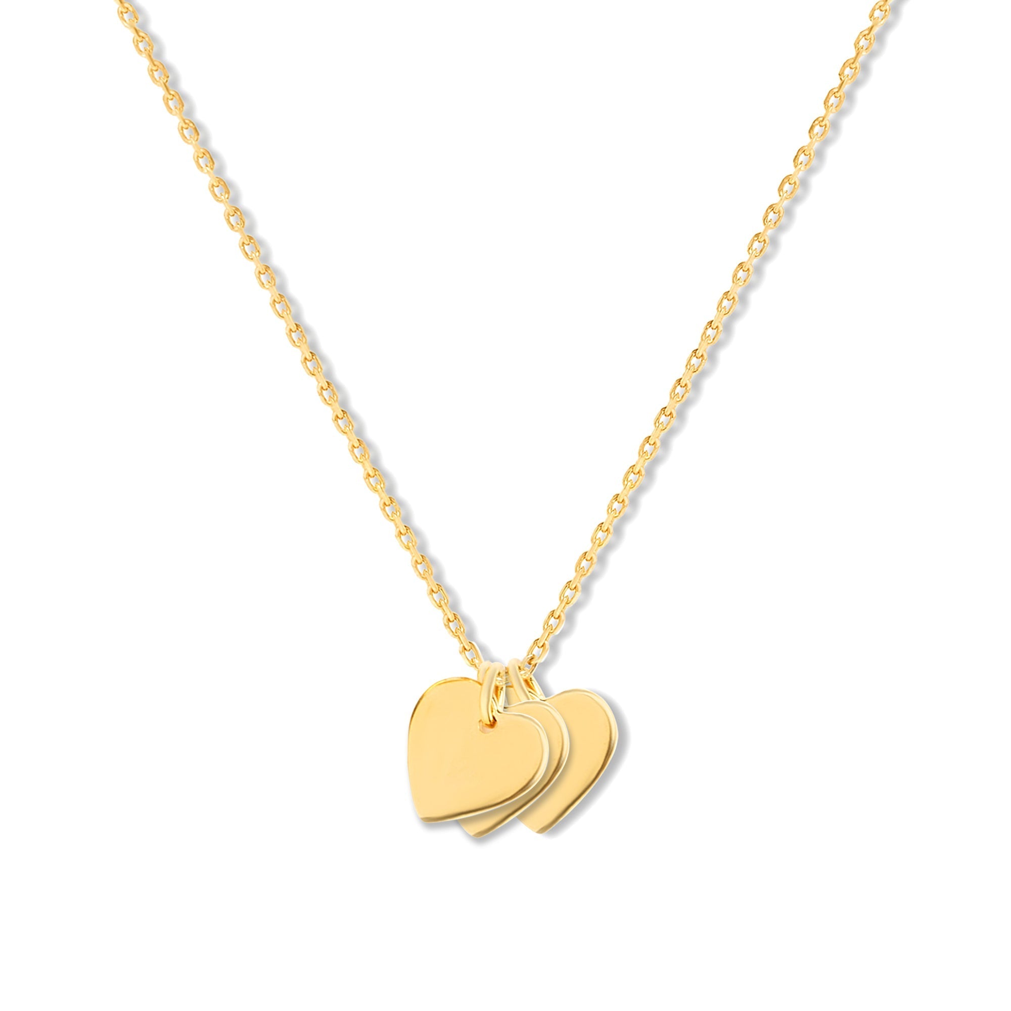 Mysha Personalized Eternal Initial Triple Heart Pendant