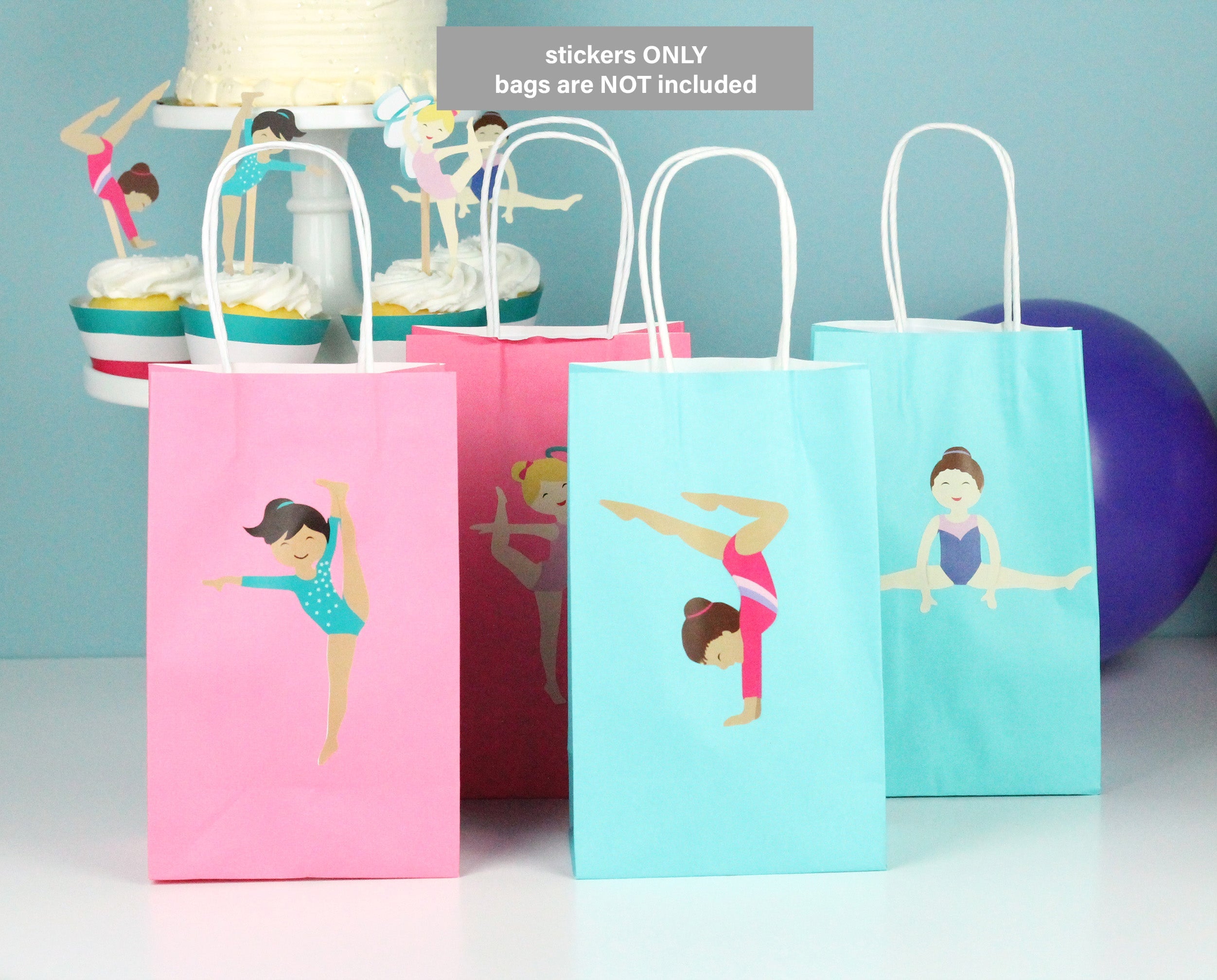 Gymnastics Stickers For Gift Bags