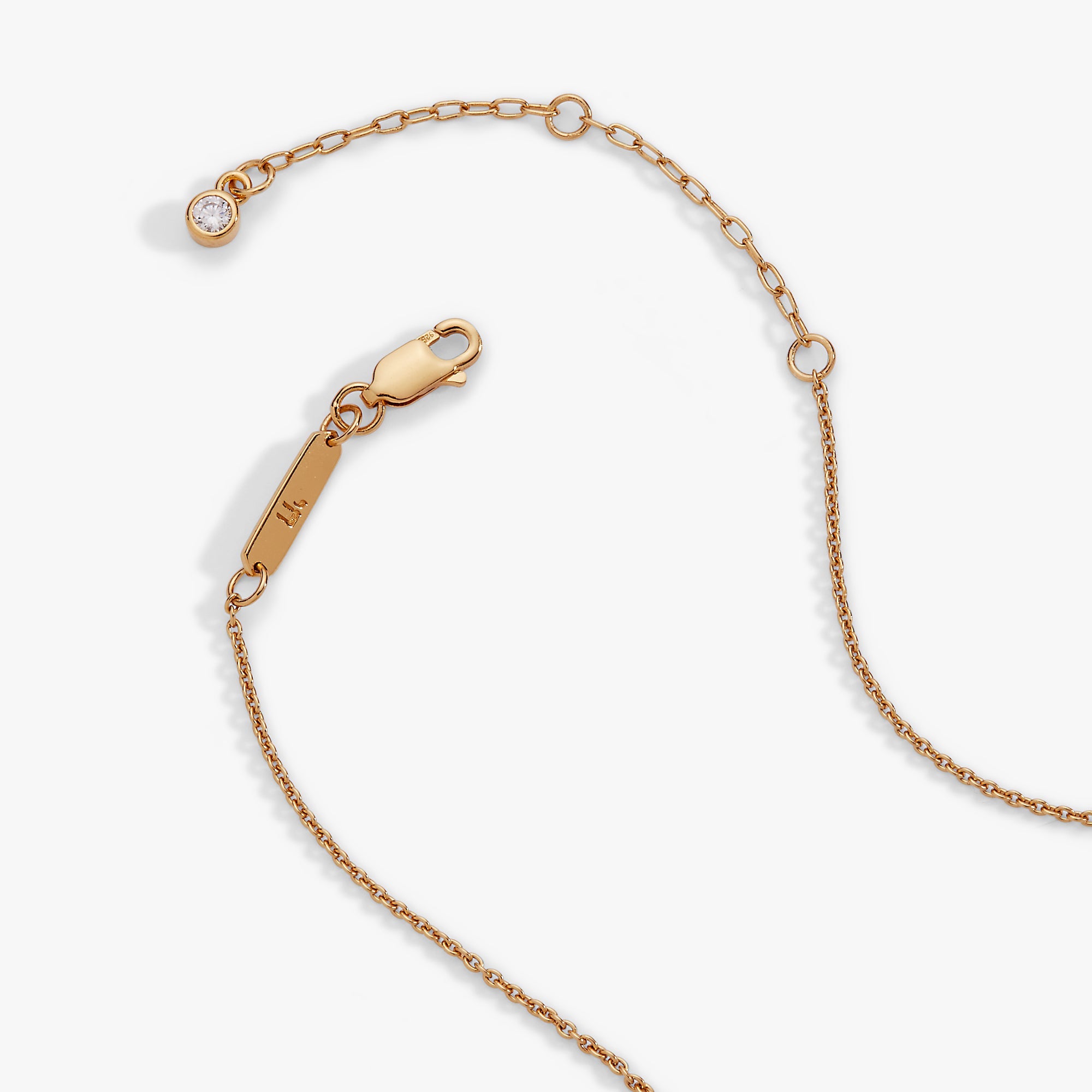 Star Of David Delicate Pave Crystal Pendant Necklace