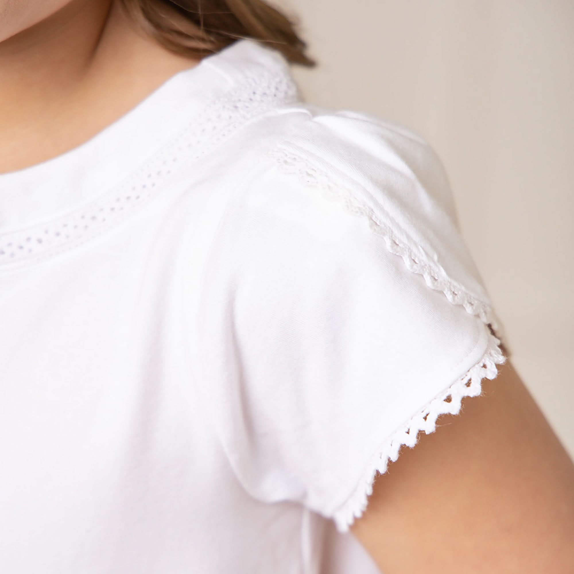 Organic Knit Top With Tulip Sleeves - Baby