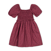 Organic Smocked Bubble Sleeve Dress