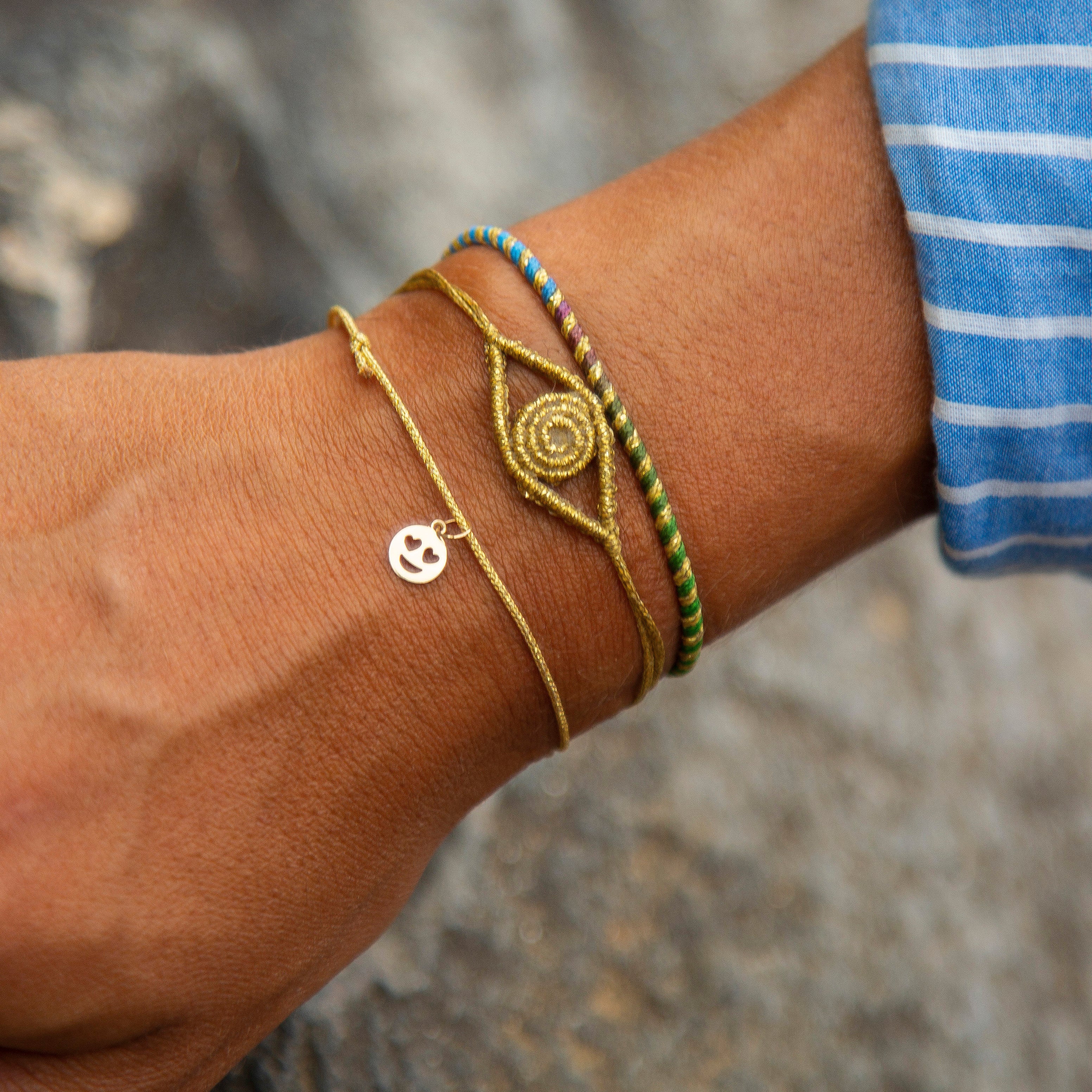 Yara Gold Evil Eye Bracelet