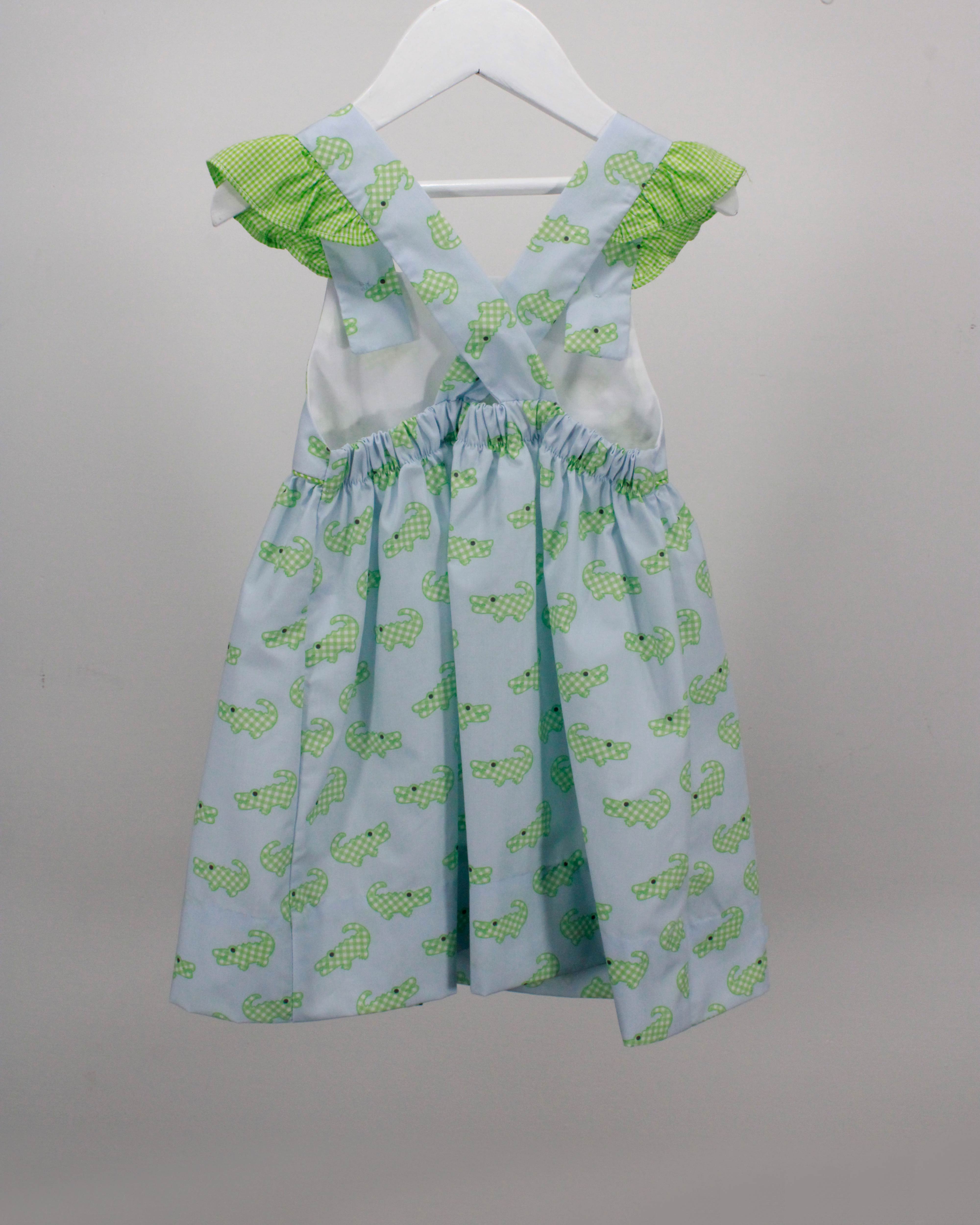 Baby Blue Croc Mary Dress