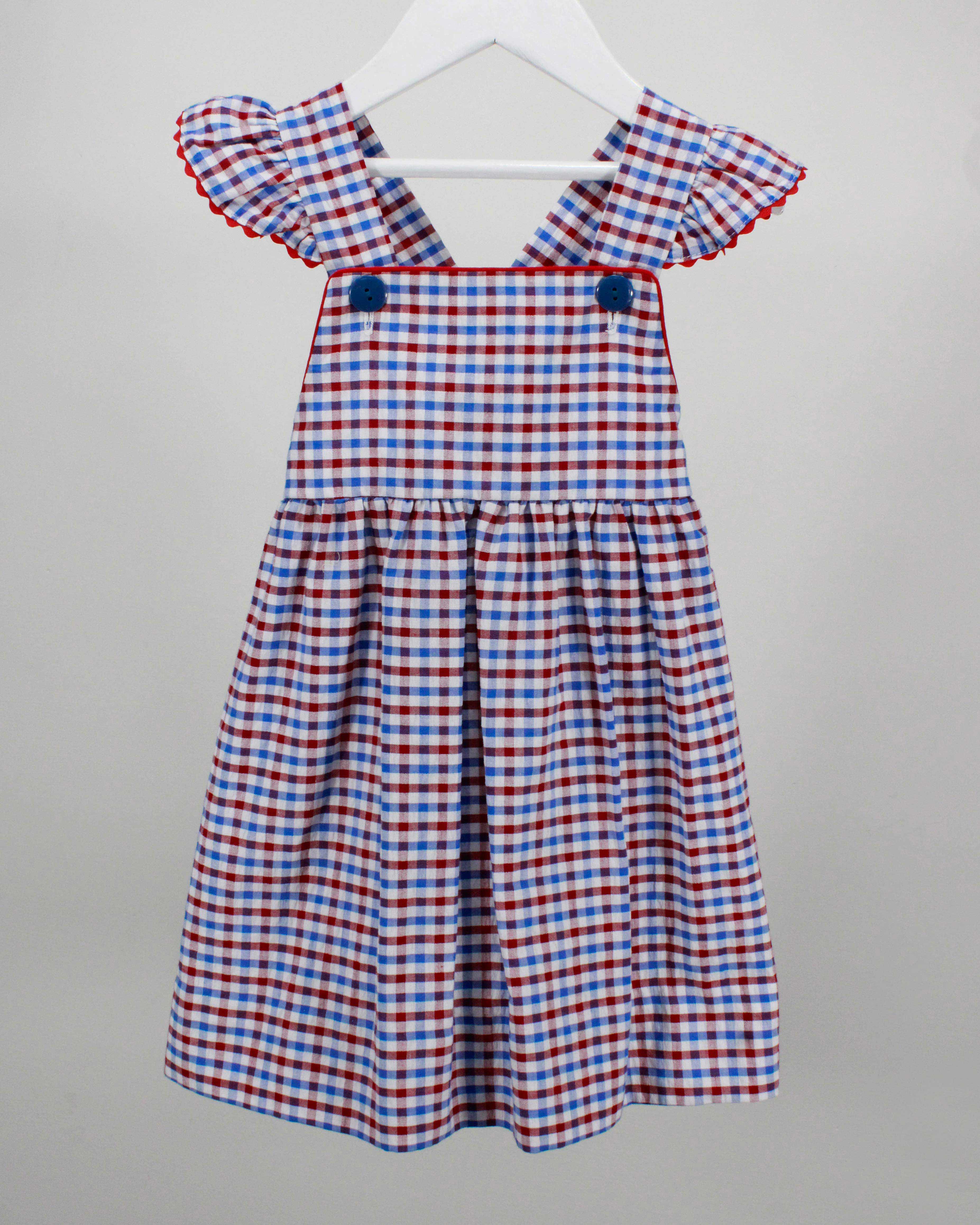 Blue And Red Plaid Gracie Dress