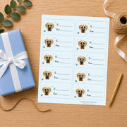 Great Dane Pawprint Wishes Gift Tag Sticker Sheet