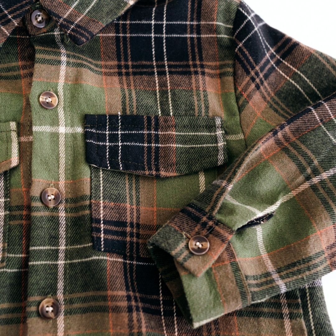 Lightweight Green Flannel - Adult