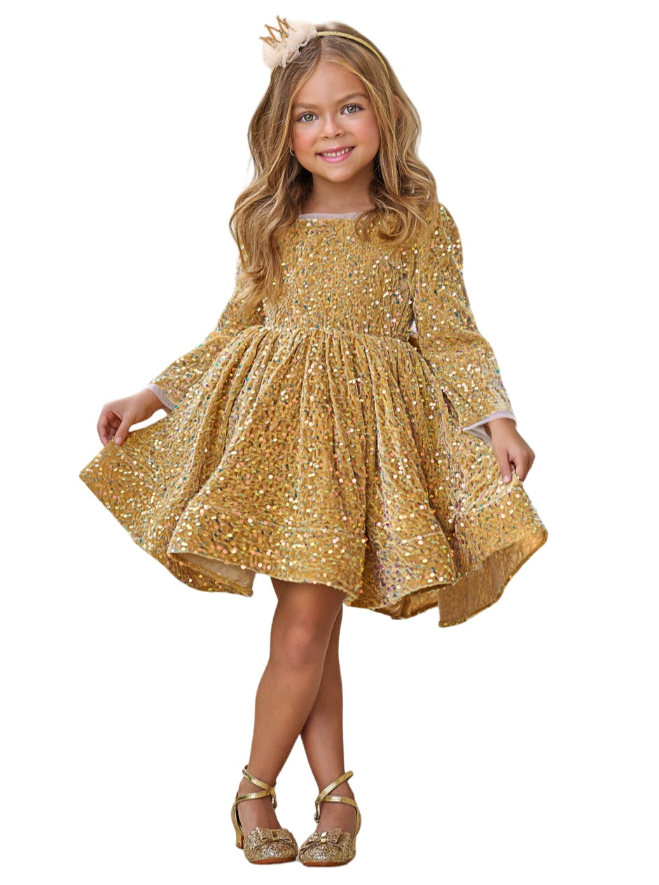 Born To Sparkle Long Sleeved Special Occasion Dress