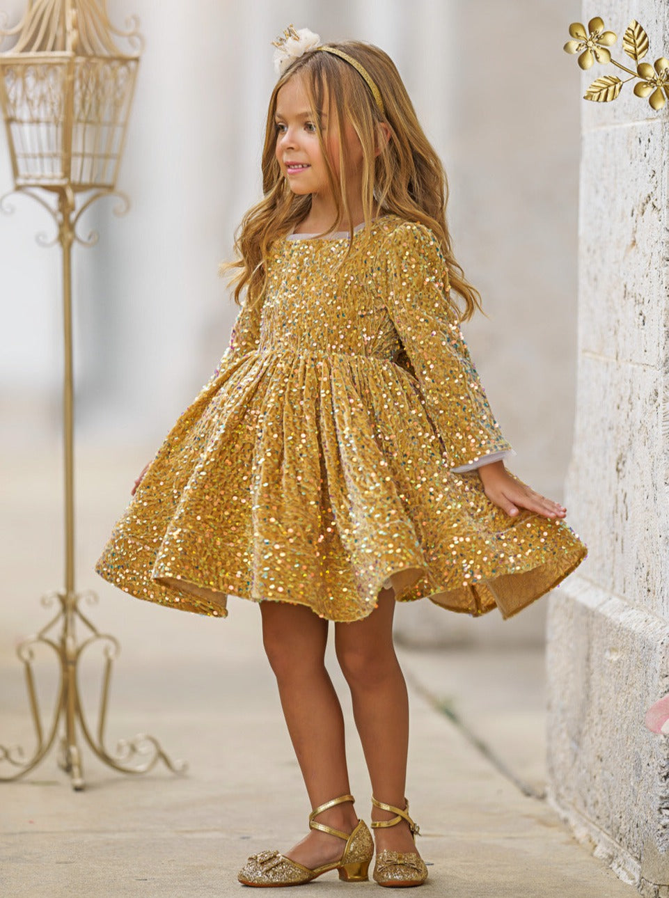 Born To Sparkle Long Sleeved Special Occasion Dress