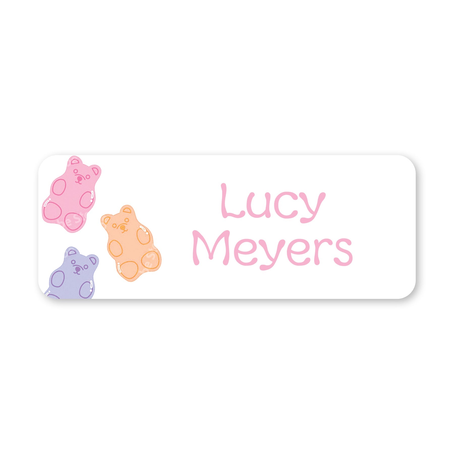 Gummy Bear Vinyl School Labels