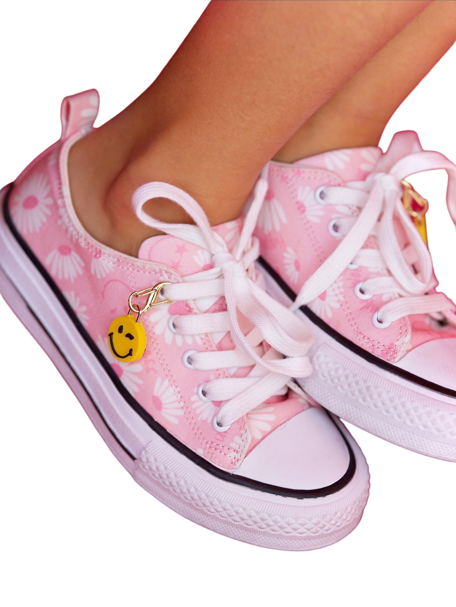 Smileyworld  Flower Power Pink Canvas Sneakers