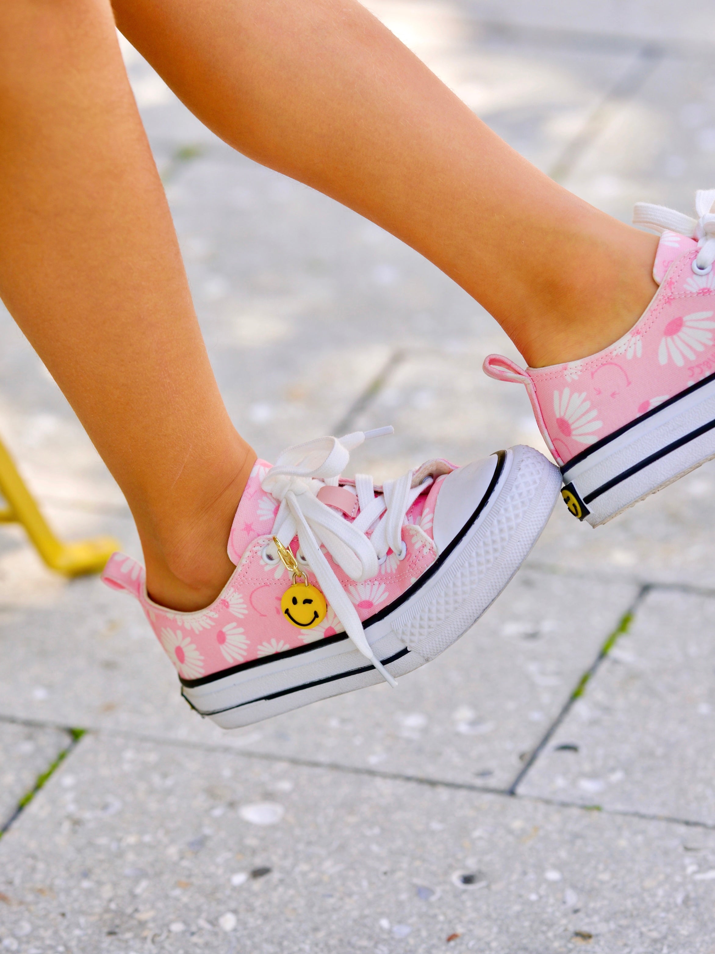 Smileyworld  Flower Power Pink Canvas Sneakers