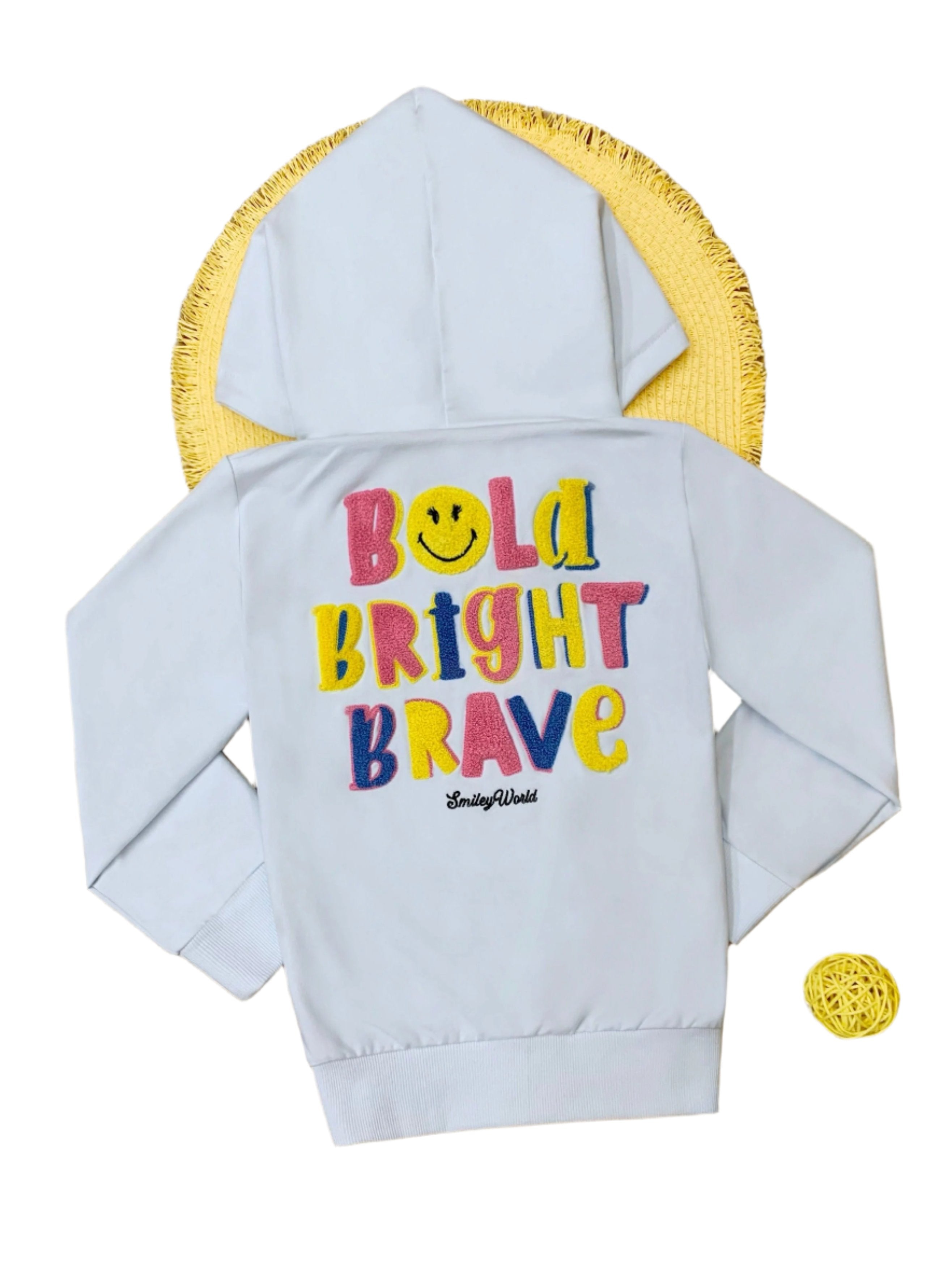 Smileyworld  Bold, Bright, Brave Zip-up Hoodie