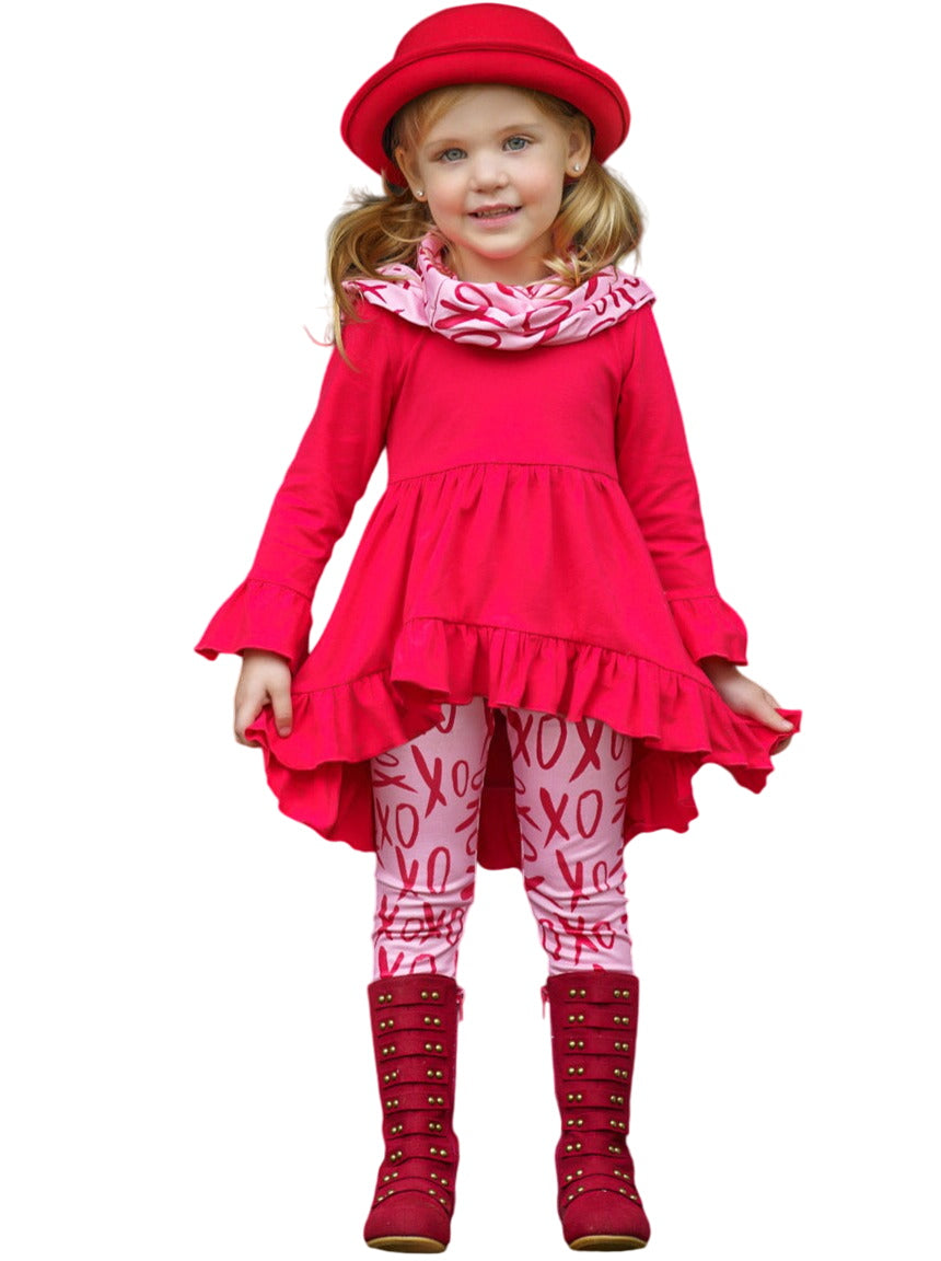 Sending You Xoxos Tunic, Scarf, And Legging Set