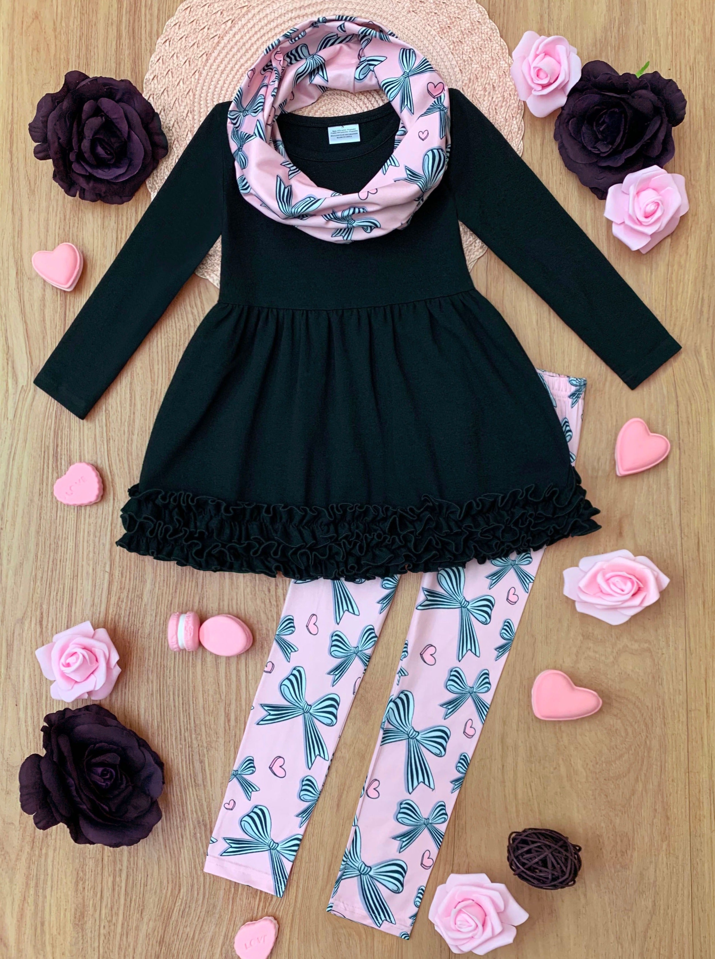 Heart And Soul Tunic, Scarf And Legging Set