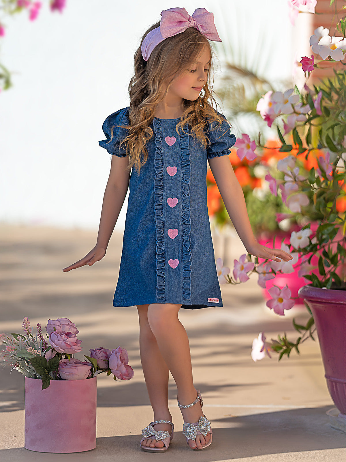 Sweethearts Cutie Pie Denim Dress And Purse Set