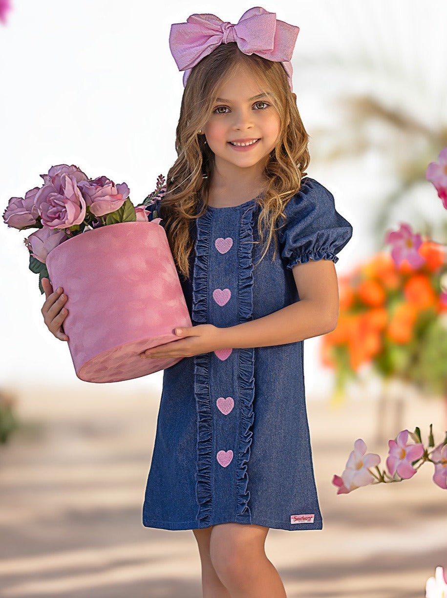 Sweethearts Cutie Pie Denim Dress And Purse Set