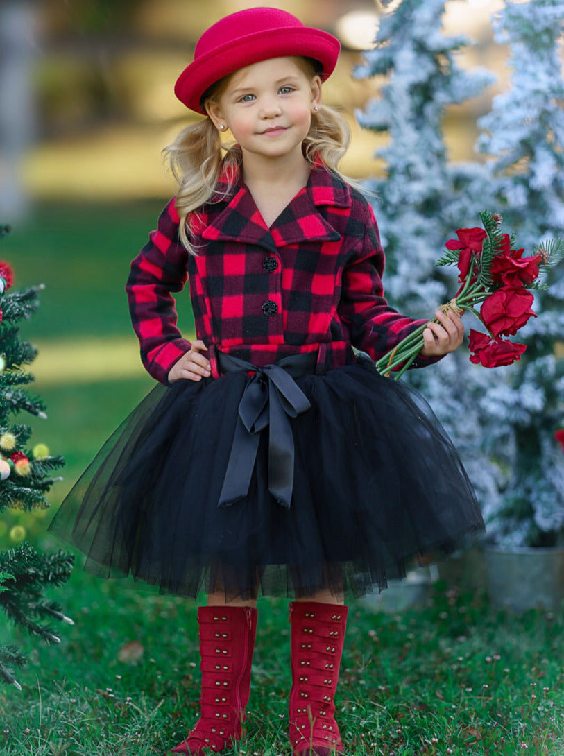 Pretty Plaid Blazer Tutu Dress