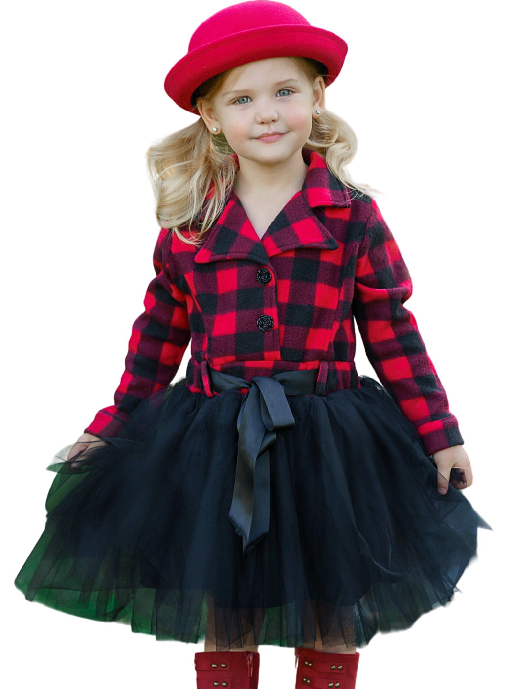 Pretty Plaid Blazer Tutu Dress