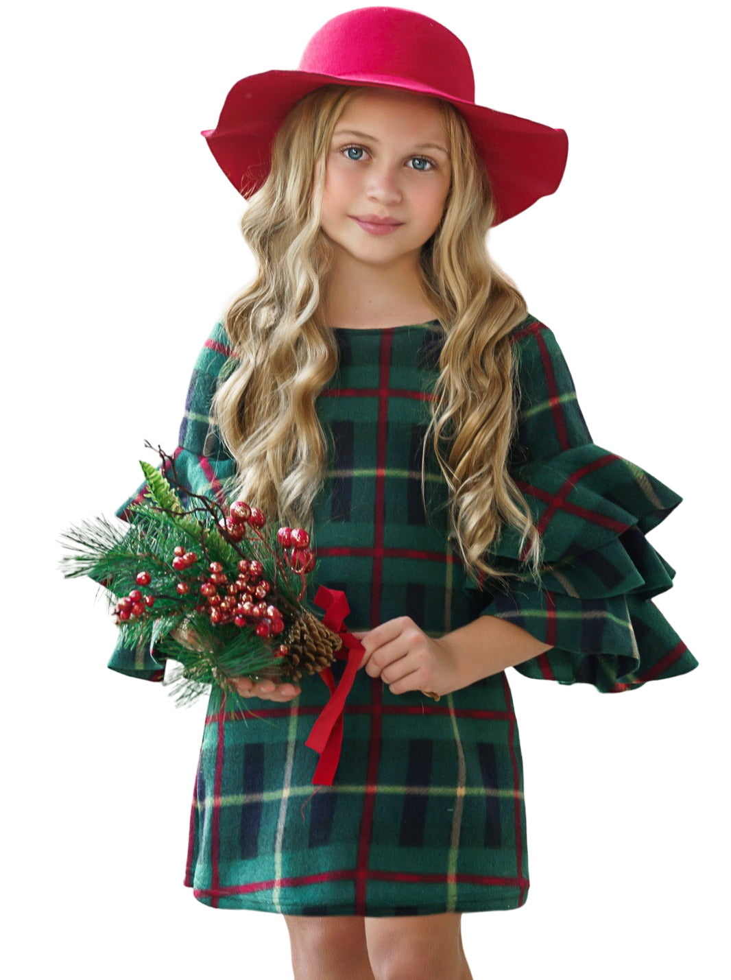 Under The Mistletoe Tiered Sleeve Miya Dress