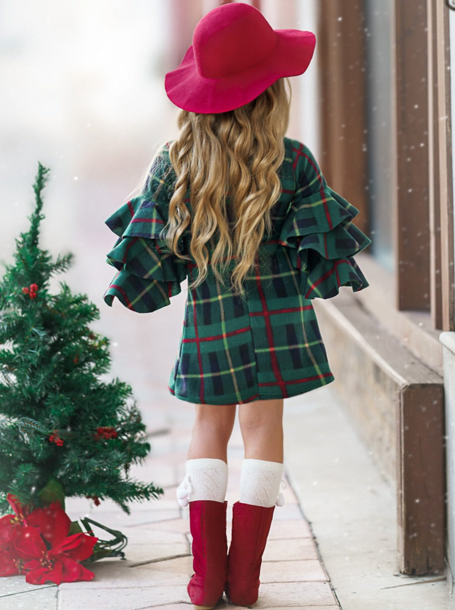 Under The Mistletoe Tiered Sleeve Miya Dress