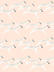 'galloping Giraffes' Wallpaper By Tea Collection - Peach