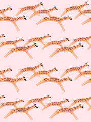 'galloping Giraffes' Wallpaper By Tea Collection - Piggy Bank
