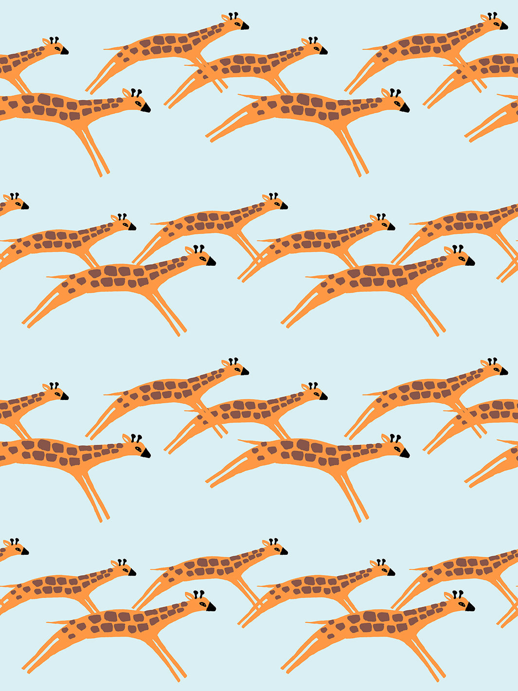 'galloping Giraffes' Wallpaper By Tea Collection - Sky